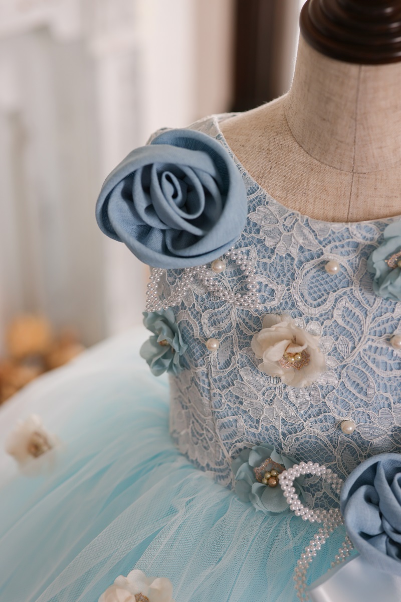 ロングドレスR-112 ブルー - 画像 (6)