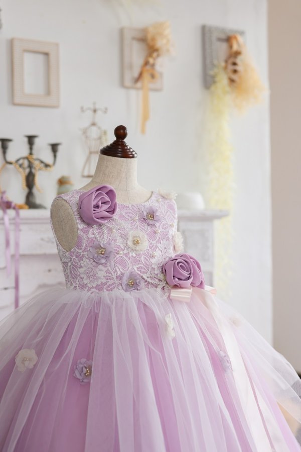 【現品120㎝】ロングドレスR-112　ピンク - 画像 (5)