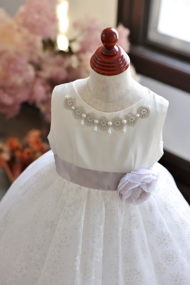 ロングドレスR-042　オフホワイト - 画像 (2)