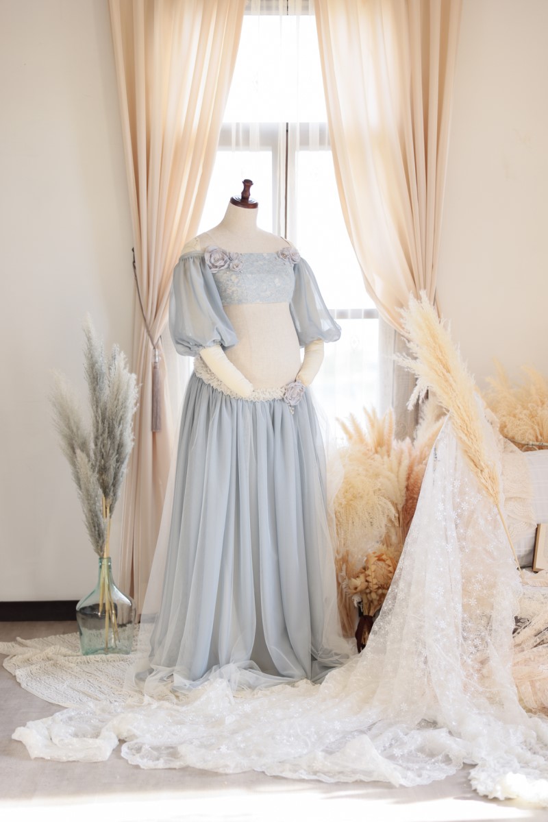 マタニティードレス R-2015 グレー - 画像 (5)