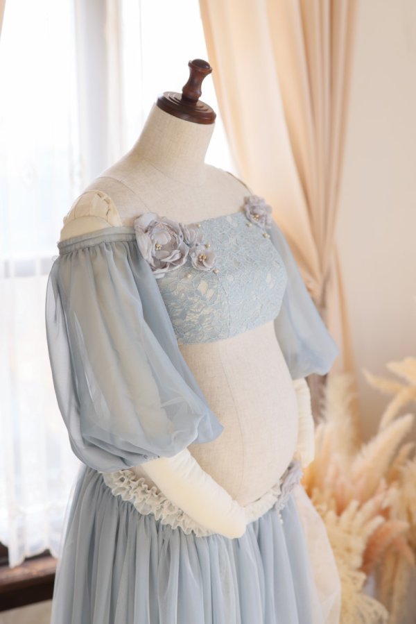 マタニティードレス R-2015 グレー - 画像 (6)