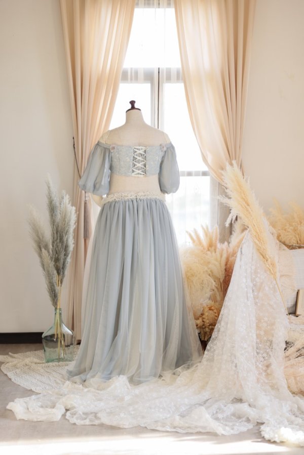 マタニティードレス R-2015 グレー - 画像 (2)