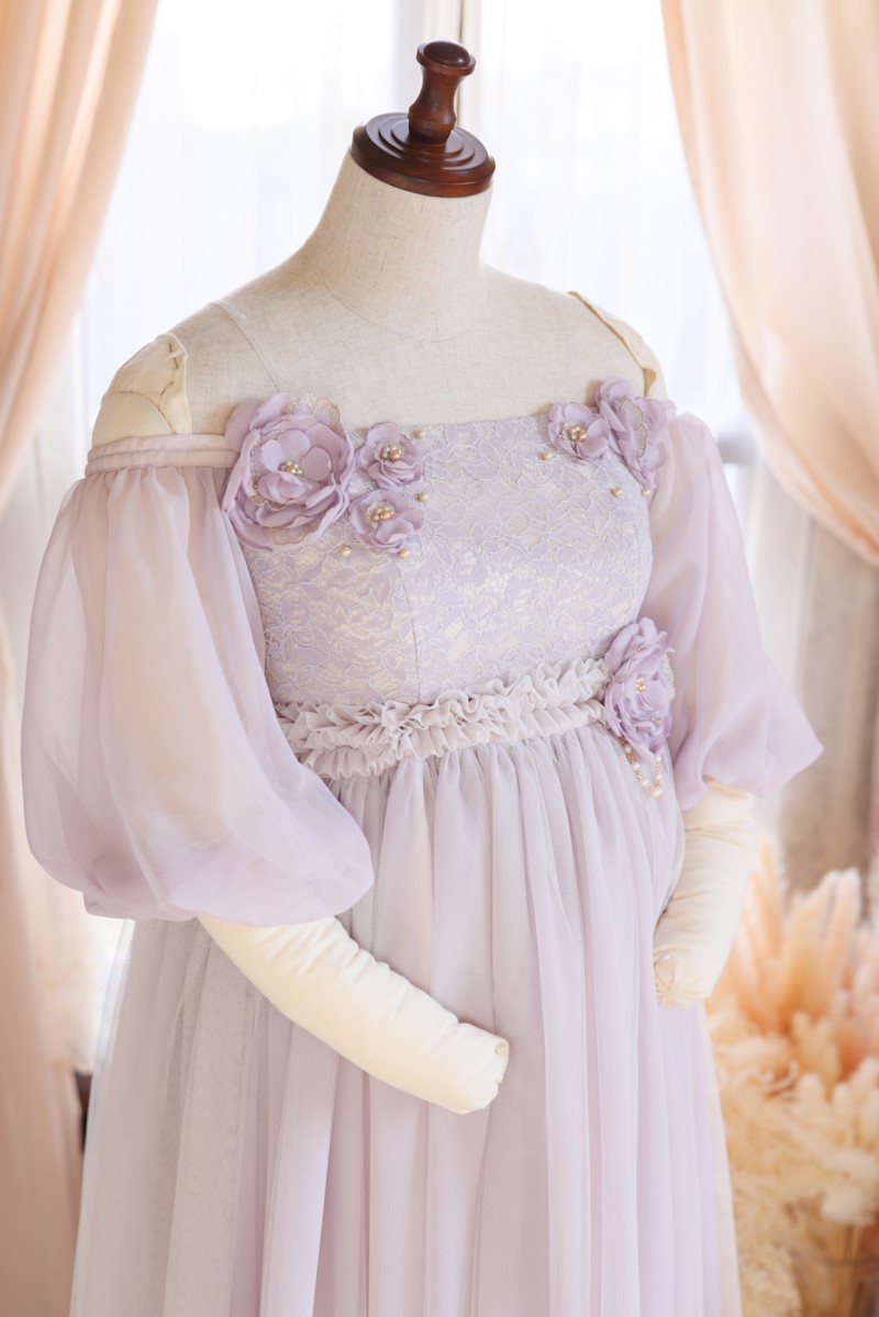 マタニティードレス R-2015 パープル - 画像 (4)