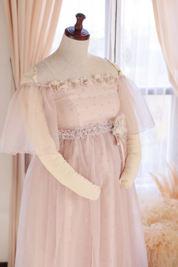 マタニティードレス R-2014 ピンク - 画像 (4)