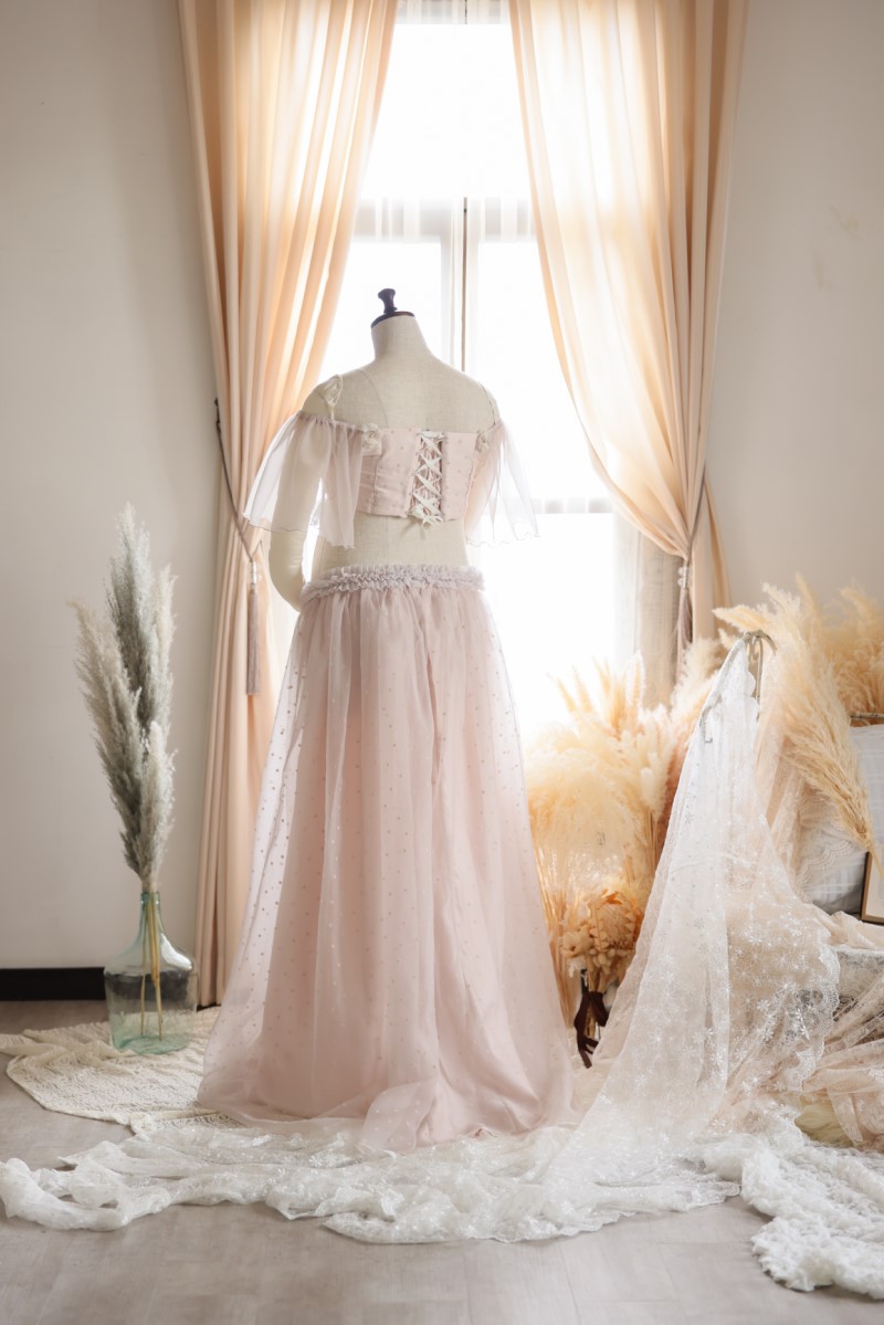 マタニティードレス R-2014 ピンク - 画像 (2)