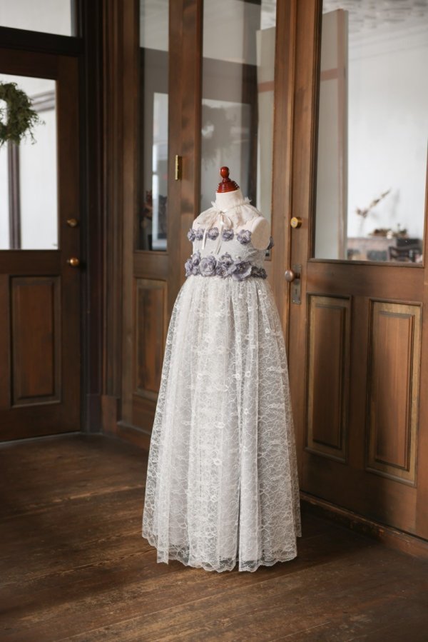 ロングドレスR-092 グレー