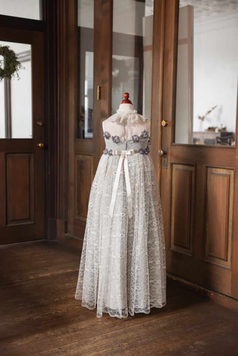 ロングドレスR-092 グレー - 画像 (3)