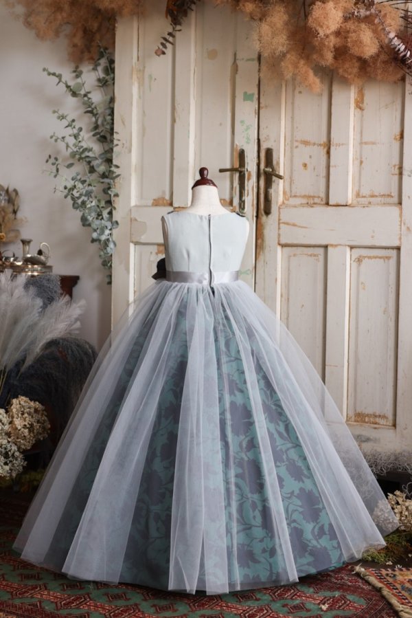 ロングドレスR-084 グリーン - 画像 (2)