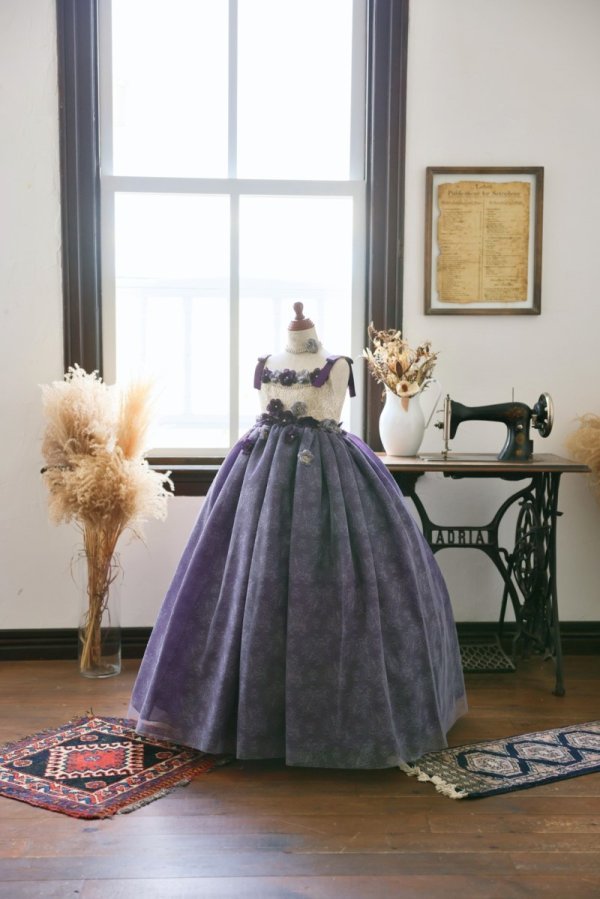 ロングドレスR-089　パープル - 画像 (8)