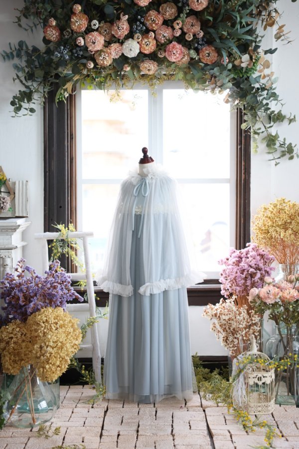 ロングドレスR-088 ブルー