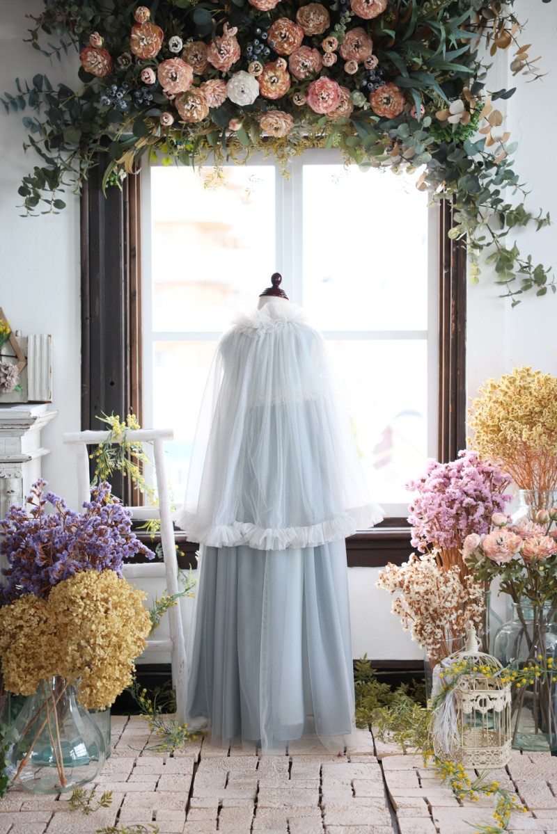 ロングドレスR-088 ブルー - 画像 (3)