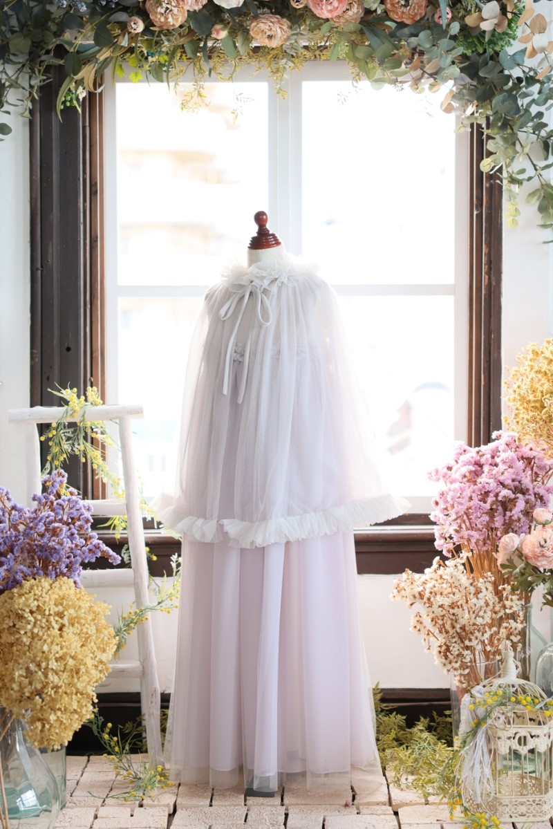 ロングドレスR-088　パープル