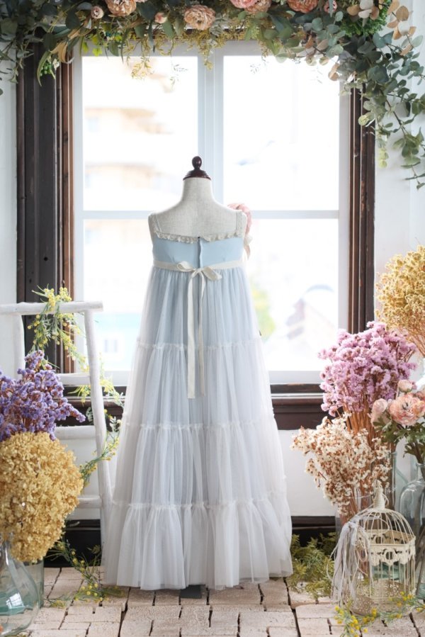 ロングドレスR-093 ブルー - 画像 (3)