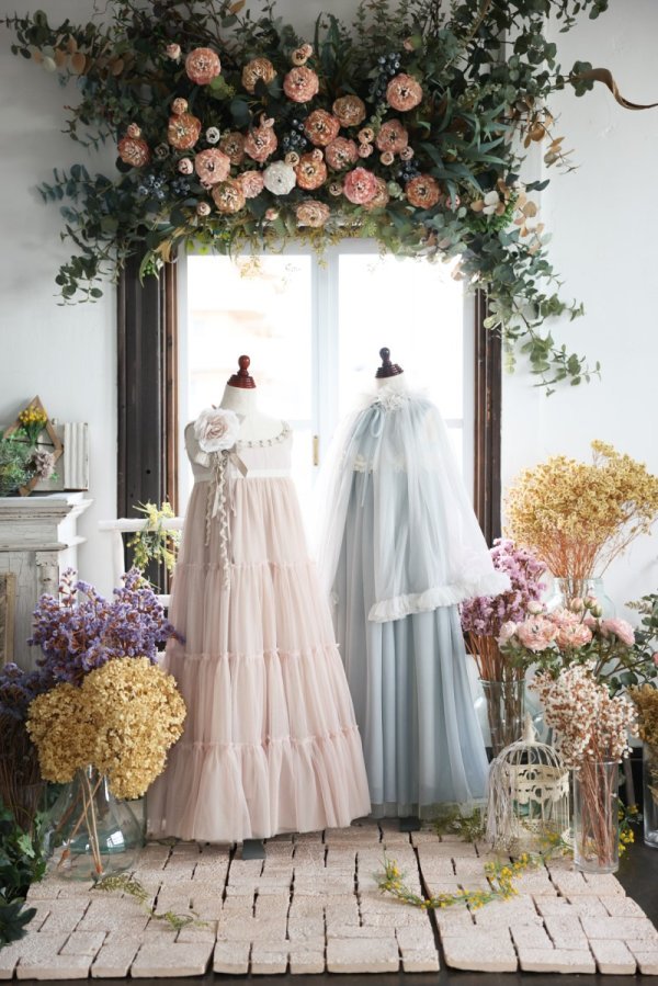 ロングドレスR-088 ベージュ - 画像 (9)