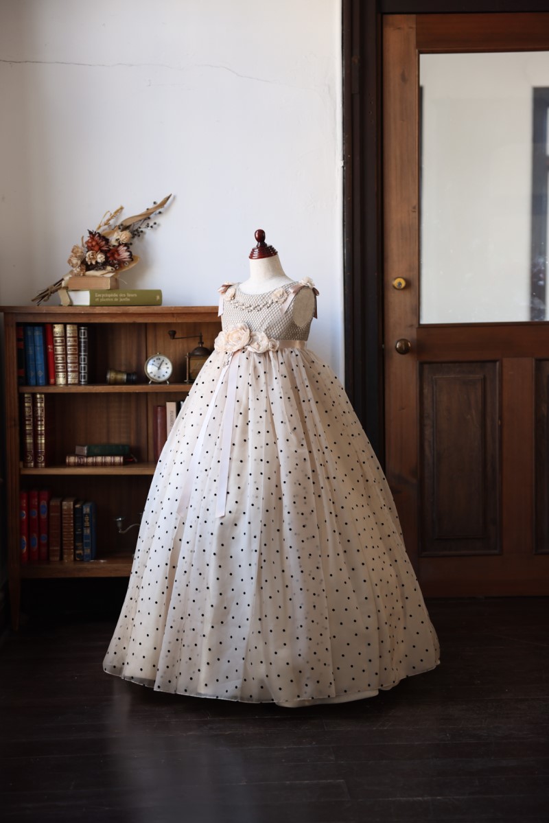 ロングドレスR-087 ベージュ