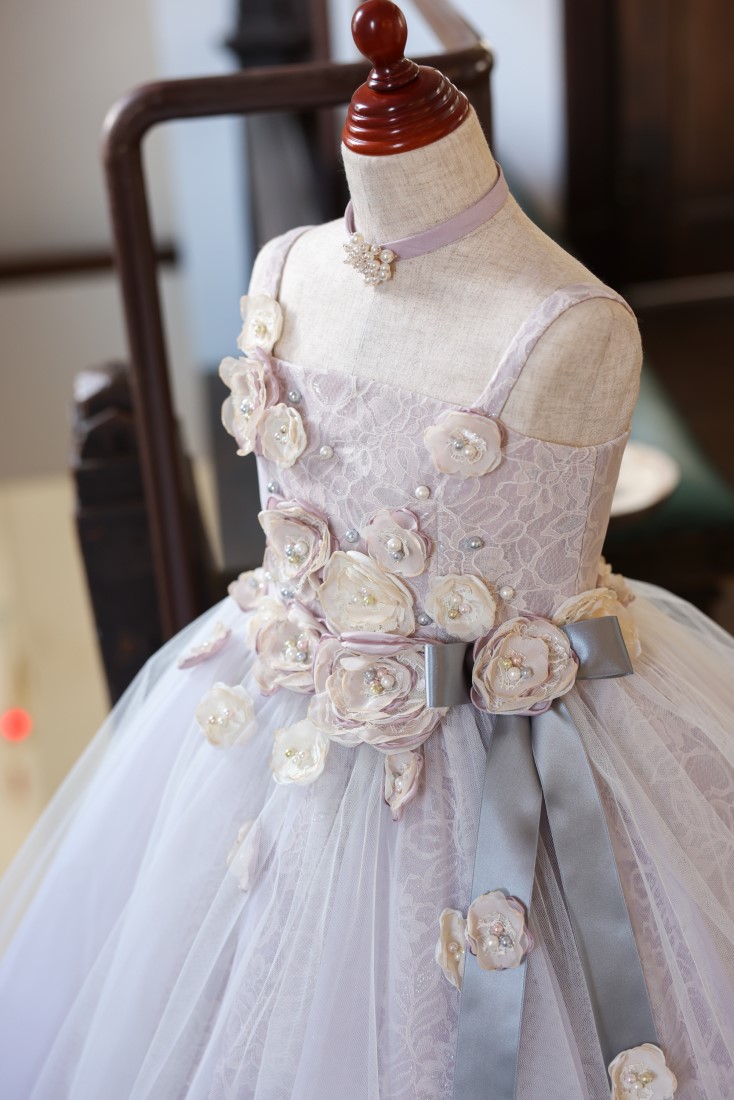 ロングドレスR-045　パープル - 画像 (2)