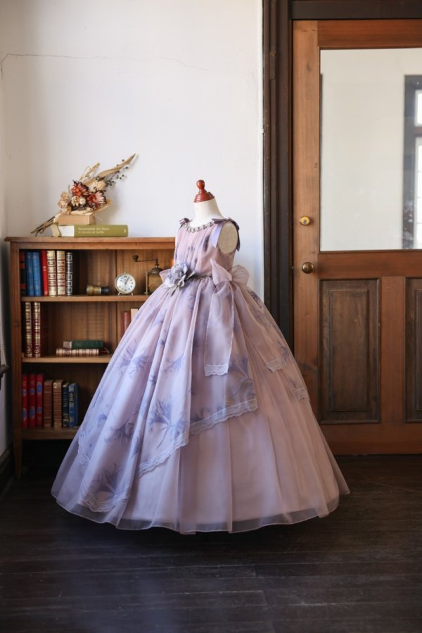 ロングドレスR-085 モーブ