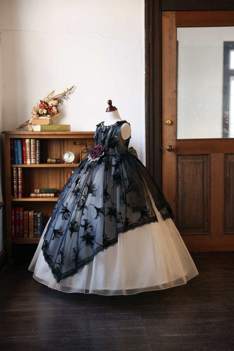 ロングドレスR-085 ブラック