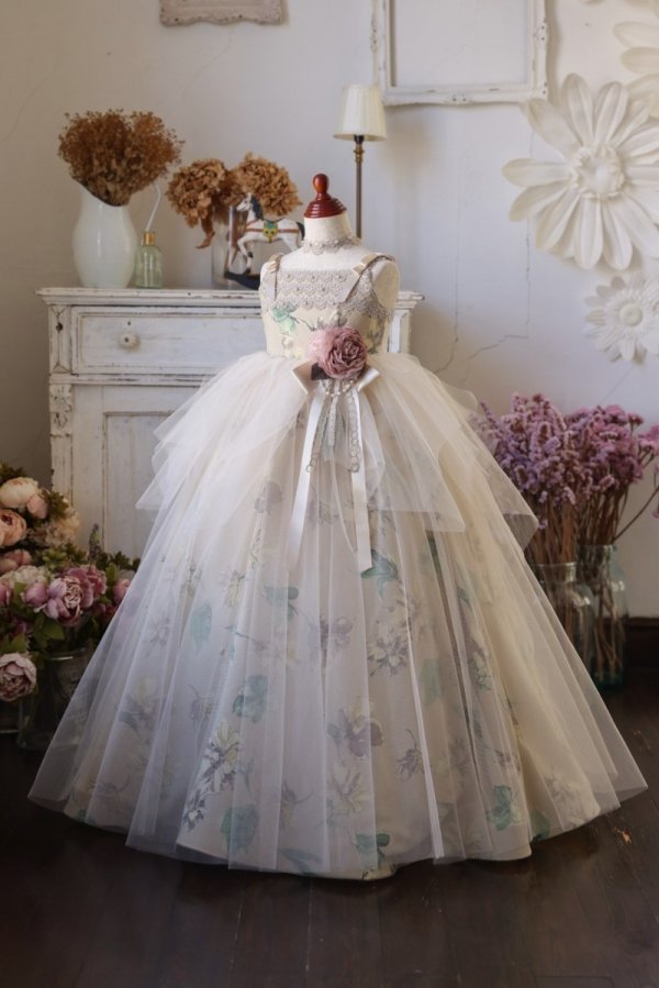 ロングドレスR-090 ベージュ