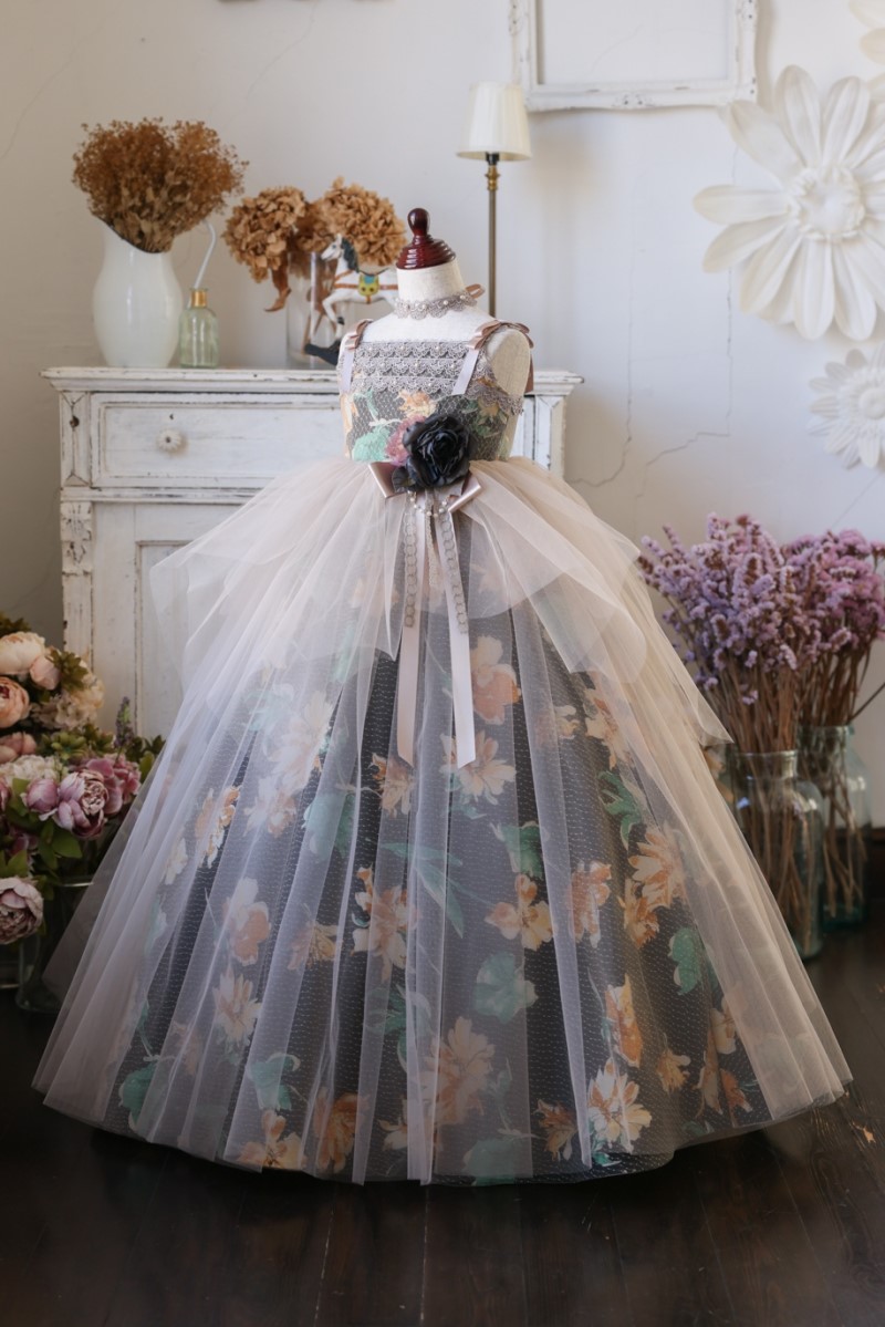 ロングドレスR-090 ブラック