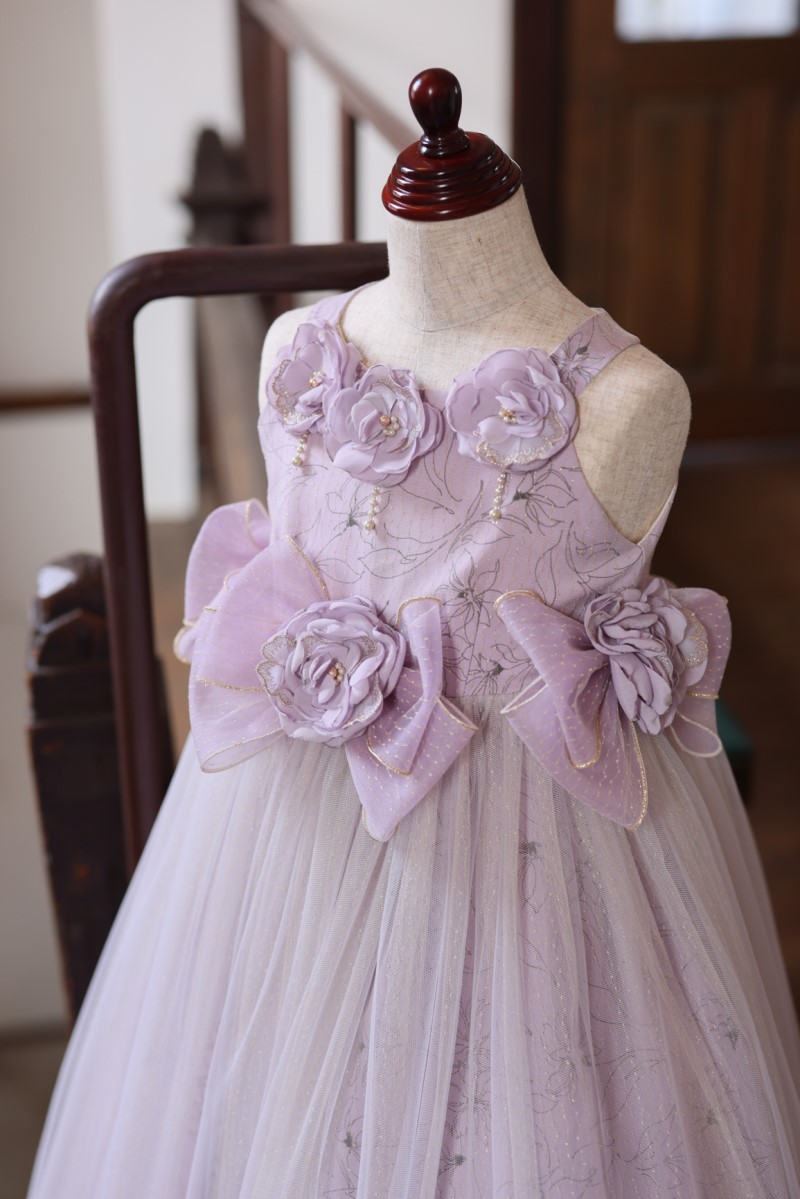 ロングドレスR-086 パープル - 画像 (2)