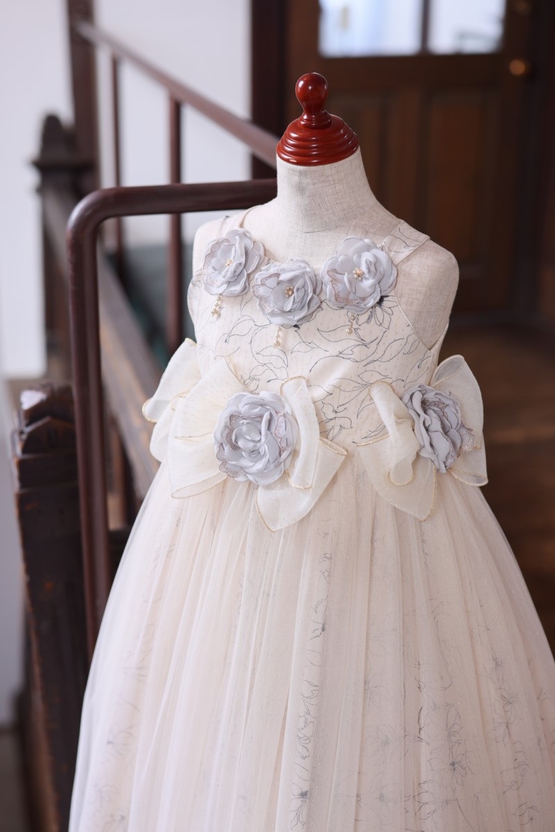 ロングドレスR-086 アイボリー - 画像 (7)