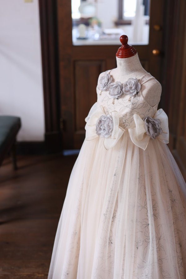 ロングドレスR-086 アイボリー - 画像 (3)