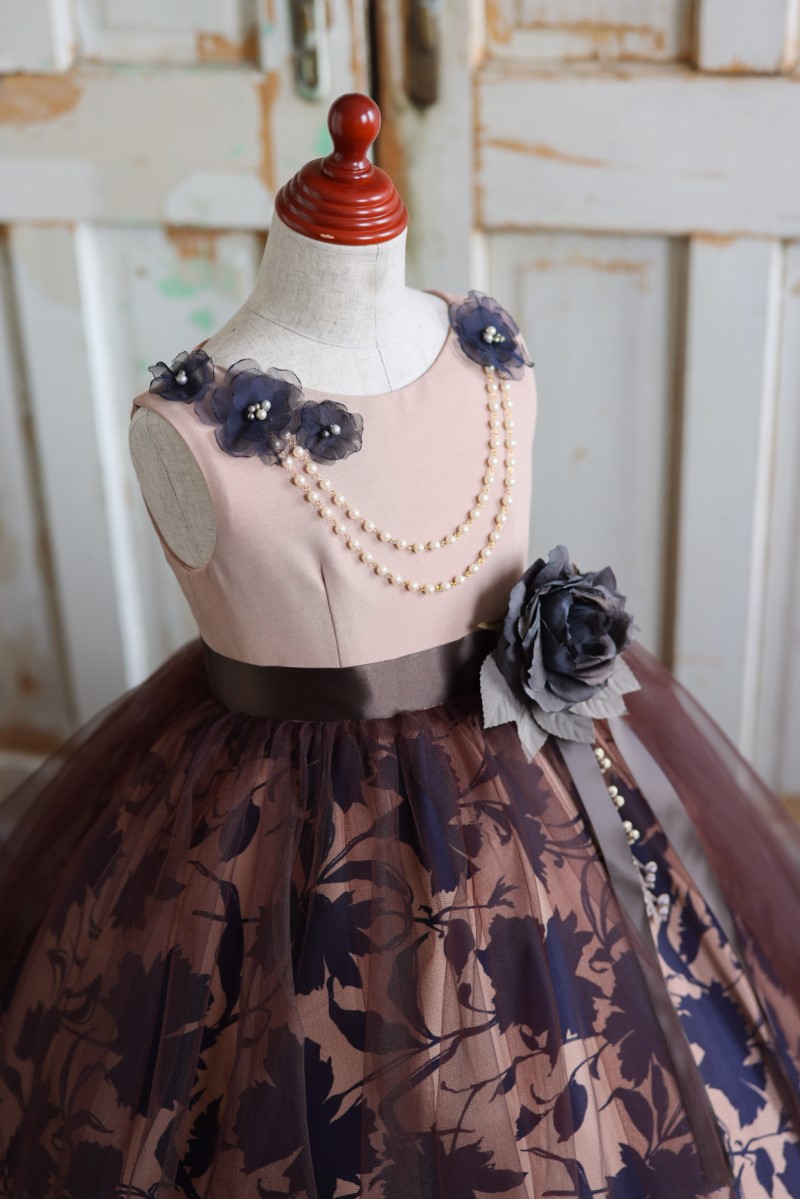 ロングドレスR-084　 ベージュ - 画像 (5)