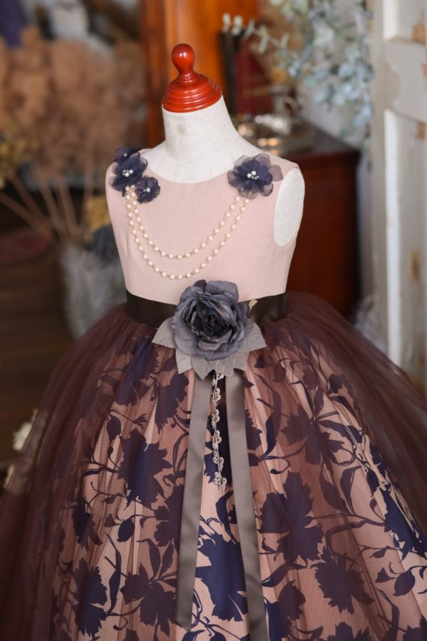 ロングドレスR-084　 ベージュ - 画像 (6)