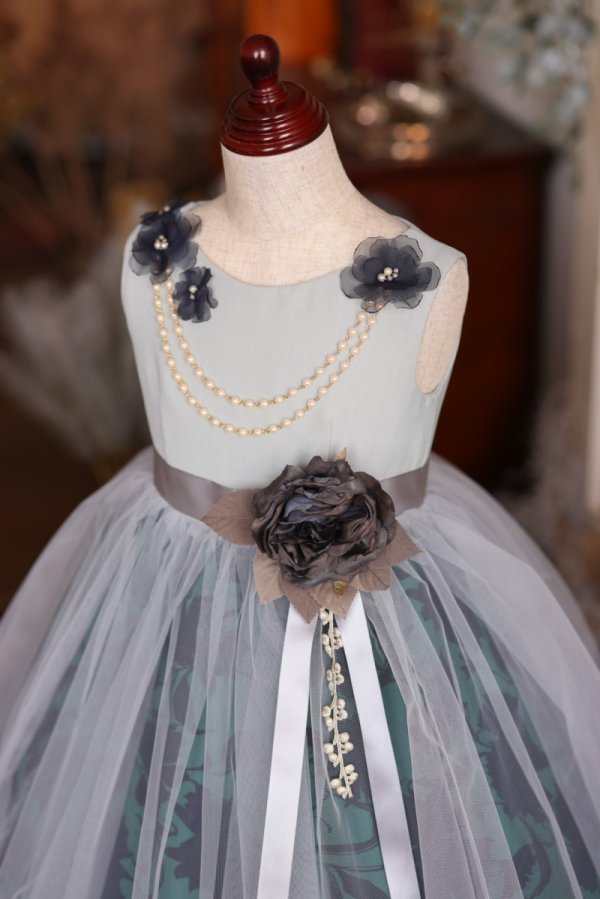 ロングドレスR-084 グリーン - 画像 (3)