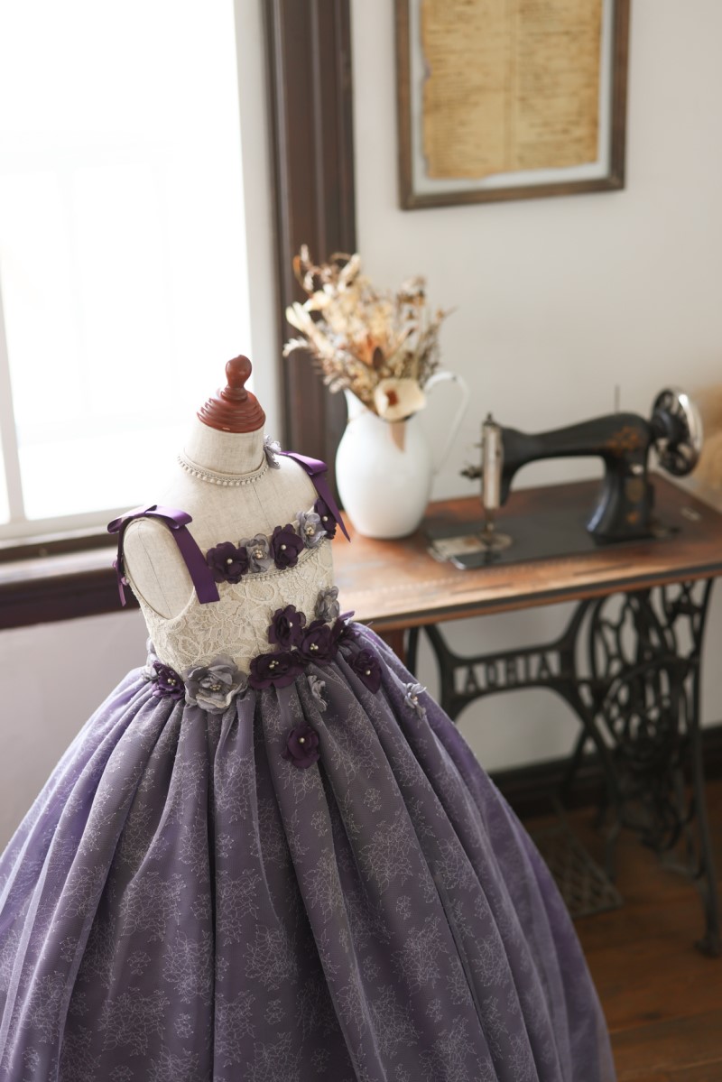 ロングドレスR-089　パープル - 画像 (7)