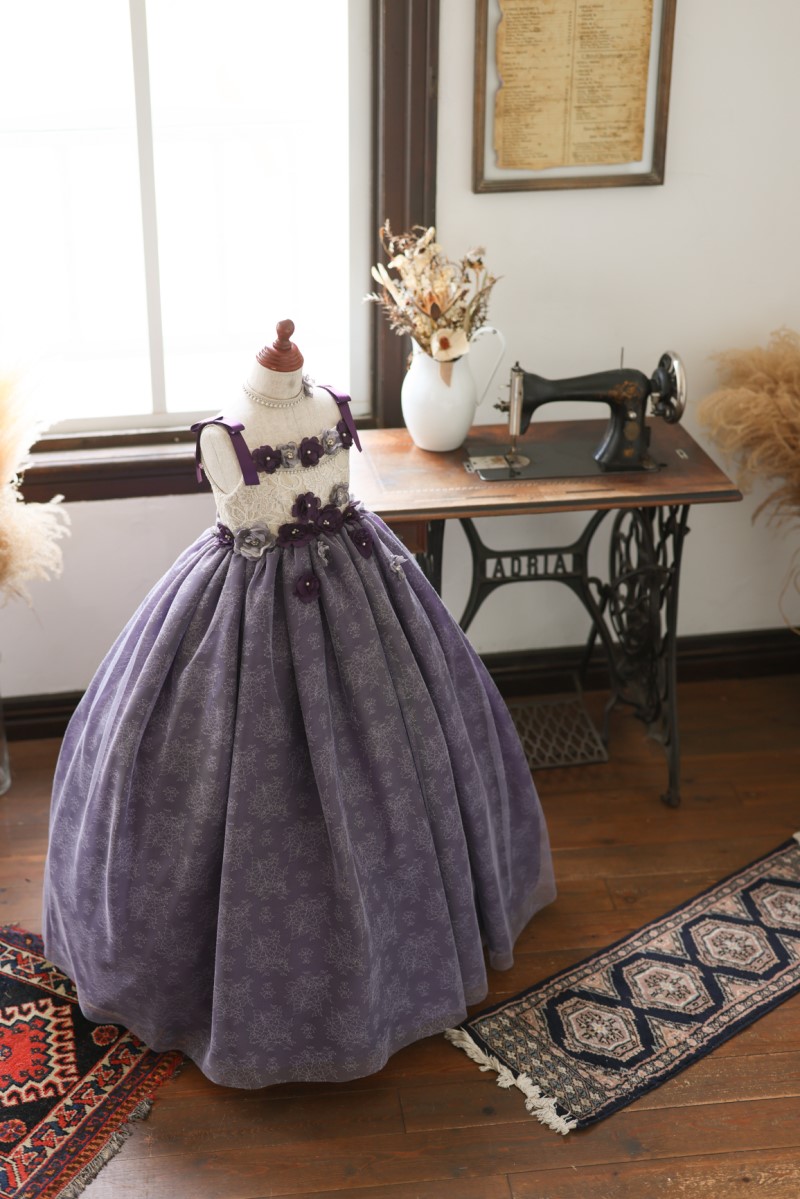 ロングドレスR-089　パープル - 画像 (3)