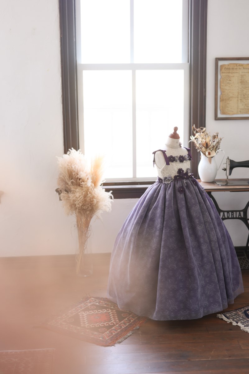 ロングドレスR-089　パープル - 画像 (4)