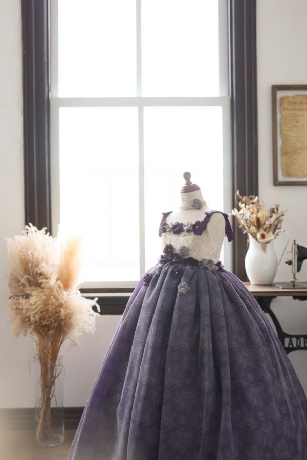 ロングドレスR-089　パープル - 画像 (6)