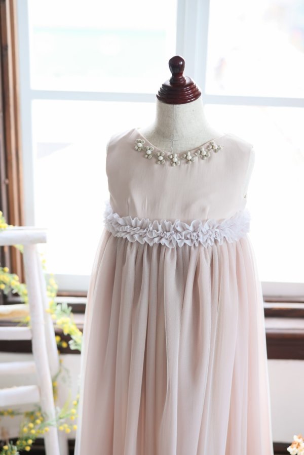 ロングドレスR-088 ベージュ - 画像 (3)