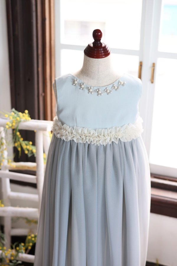 ロングドレスR-088 ブルー - 画像 (2)