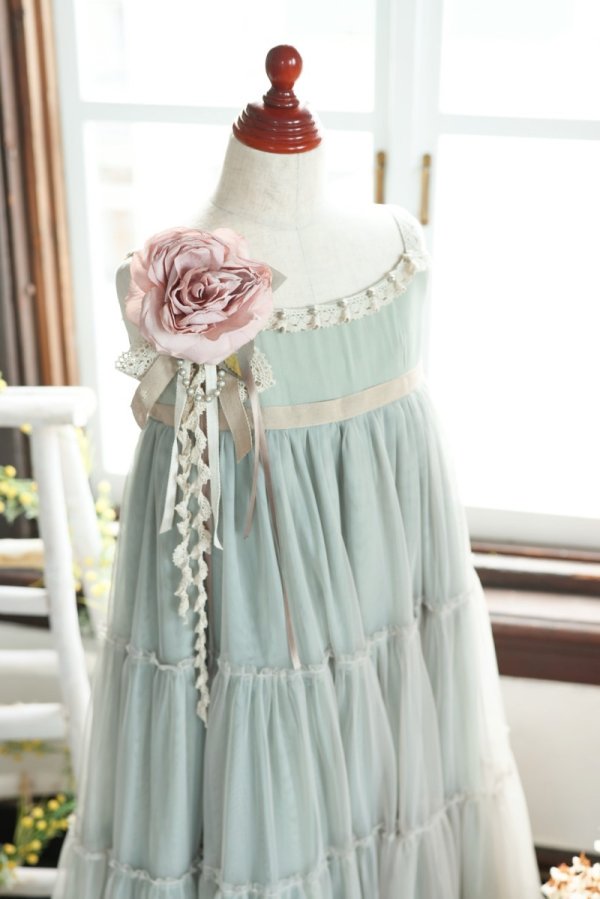 ロングドレスR-093 グリーン - 画像 (4)