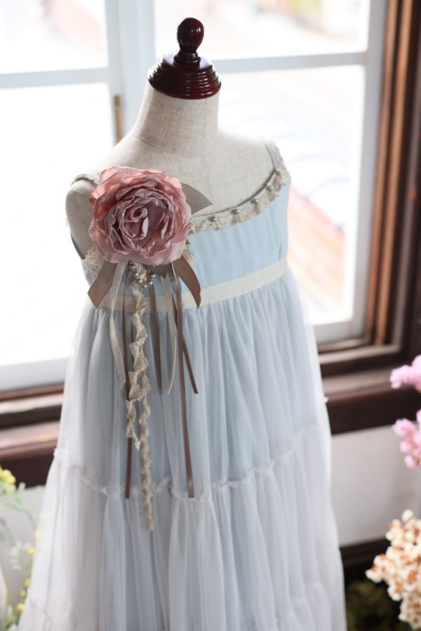 ロングドレスR-093 ブルー - 画像 (4)