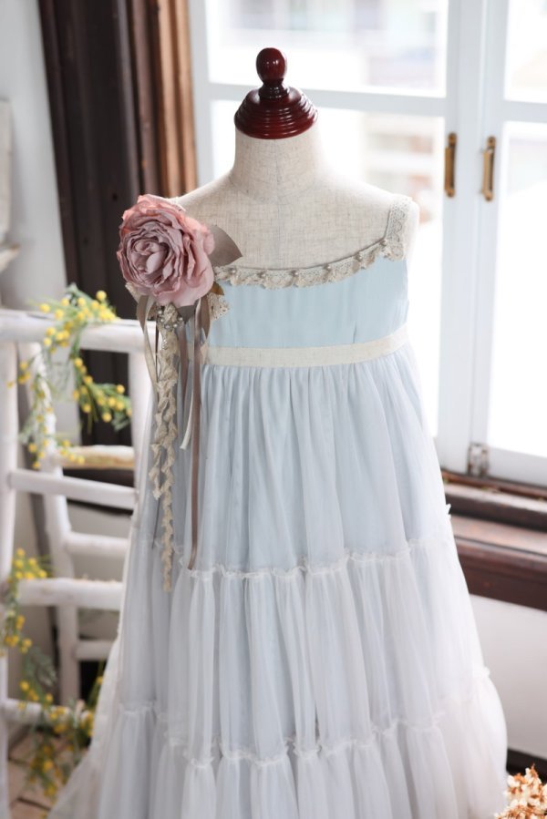 ロングドレスR-093 ブルー - 画像 (5)