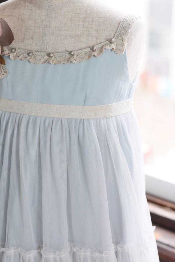 ロングドレスR-093 ブルー - 画像 (2)