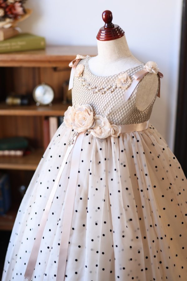 ロングドレスR-087 ベージュ - 画像 (4)