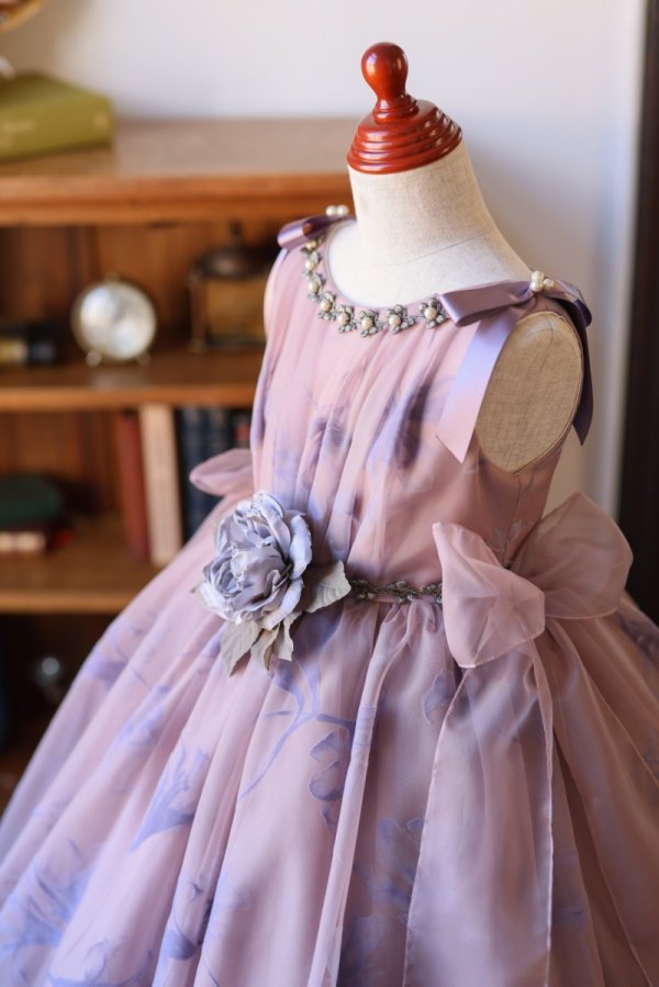 ロングドレスR-085　モーブ - 画像 (4)