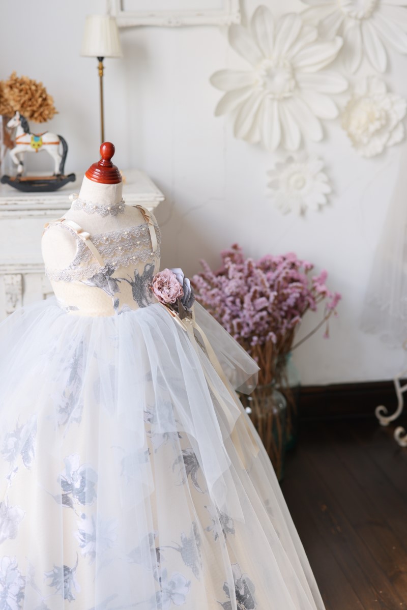 ロングドレスR-090 グレー - 画像 (2)