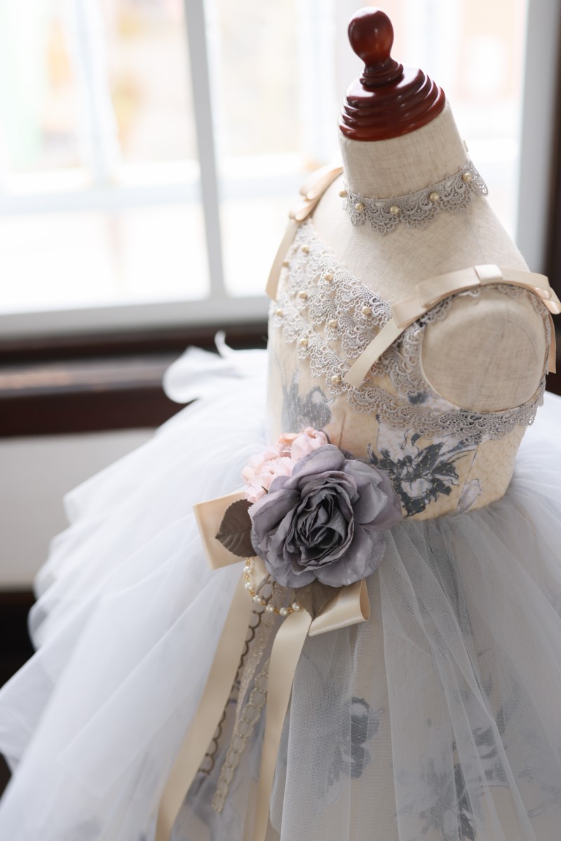 ロングドレスR-090 グレー - 画像 (5)