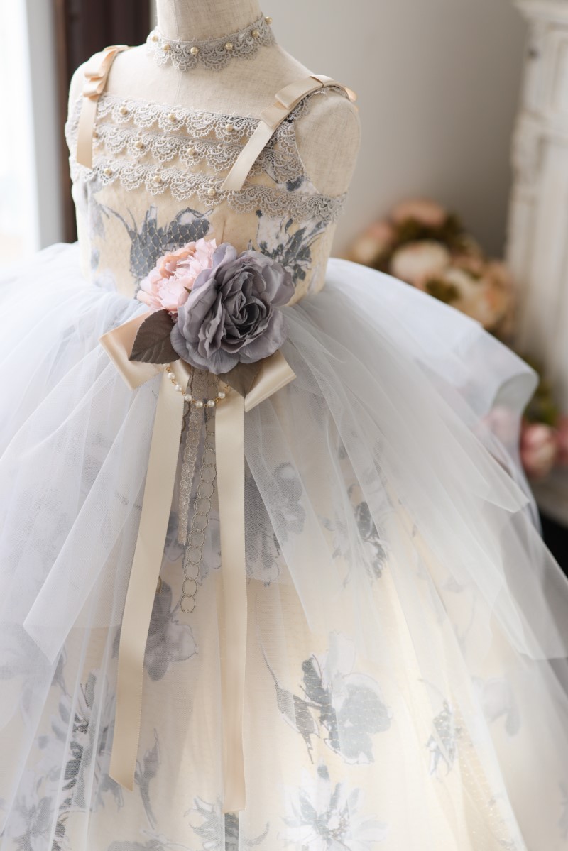 ロングドレスR-090 グレー - 画像 (6)