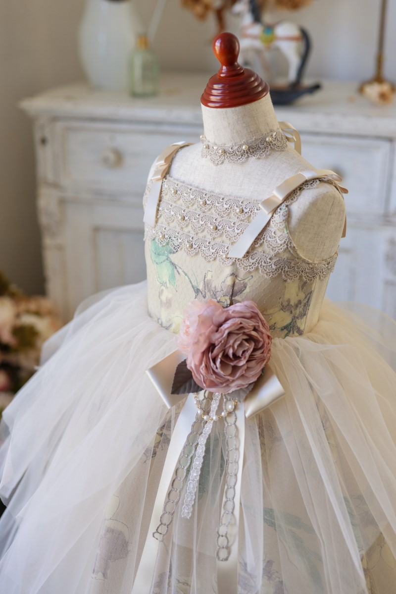 ロングドレスR-090 ベージュ - 画像 (5)