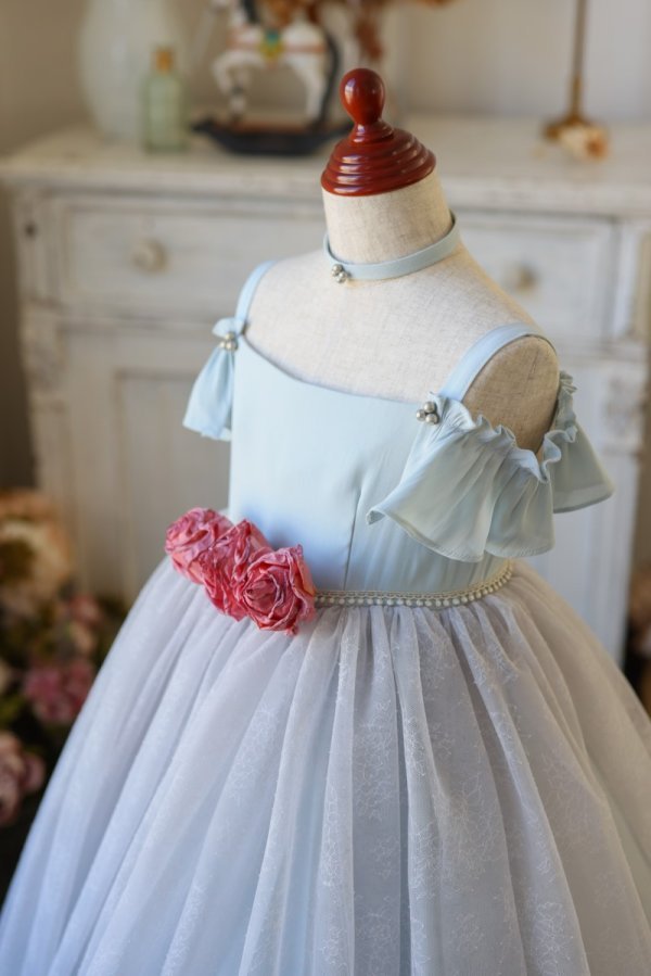 ロングドレスR-091　ブルー - 画像 (6)