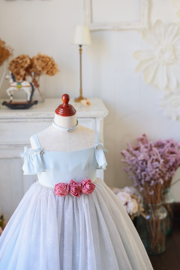 ロングドレスR-091　ブルー - 画像 (3)