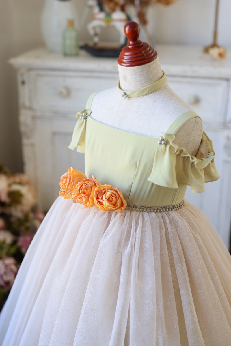 ロングドレスR-091 イエロー - 画像 (3)