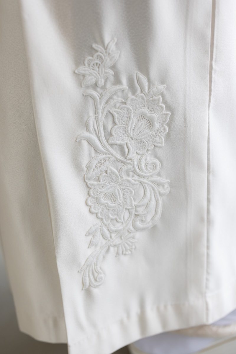 ラフィネモカ二尺袖/卒業袴 ロココ・シフォンRM-171/RH-100【ダークピンク/アイボリー】 - 画像 (9)